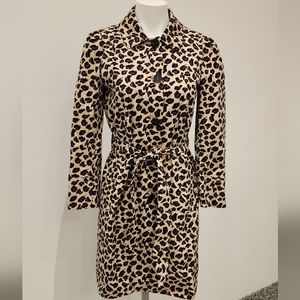 Mark by Marc Jacobs Cheetah Leopard print trench coat size small 🐆